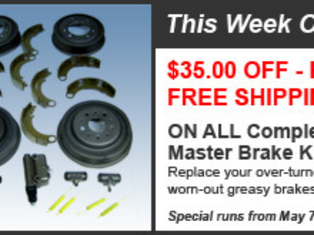 $35 off ALL Master Brake Kits