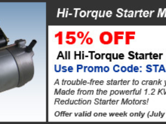 Jeep and Willys Hi-Torque Starter Motor Special