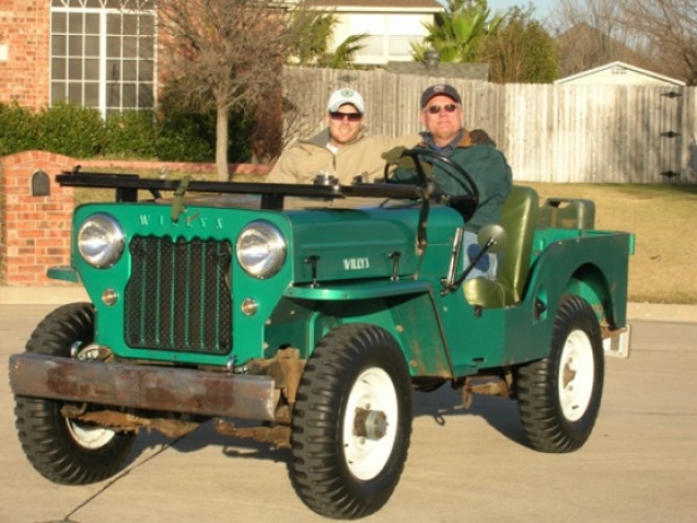 Mike Bowen and Steven Bowen in 1962 CJ-3B