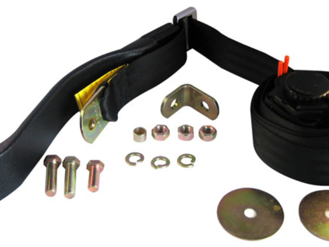 RETRACTABLE 3-POINT FRONT SEAT BELT WITH HARDWARE