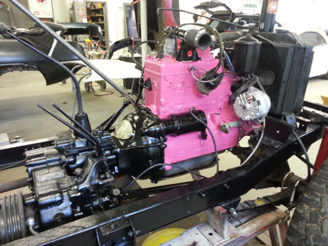 Debbie and Steve Pilgram's 1947 Willys CJ-2A / Pink Surrey Recreation