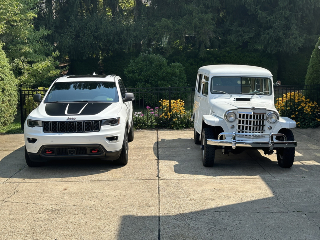 rusty jebbia 2021 grandcherokeetrailhawk 1951 willys utilitywagon